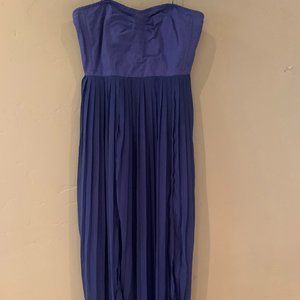 Formal Maxi Blue Sleeveless Dress